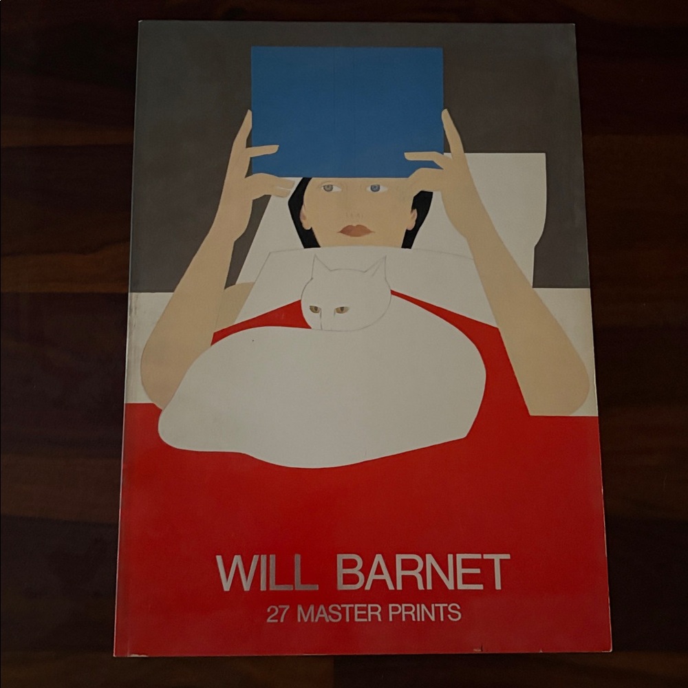 Art Print with Red and Gray Tones